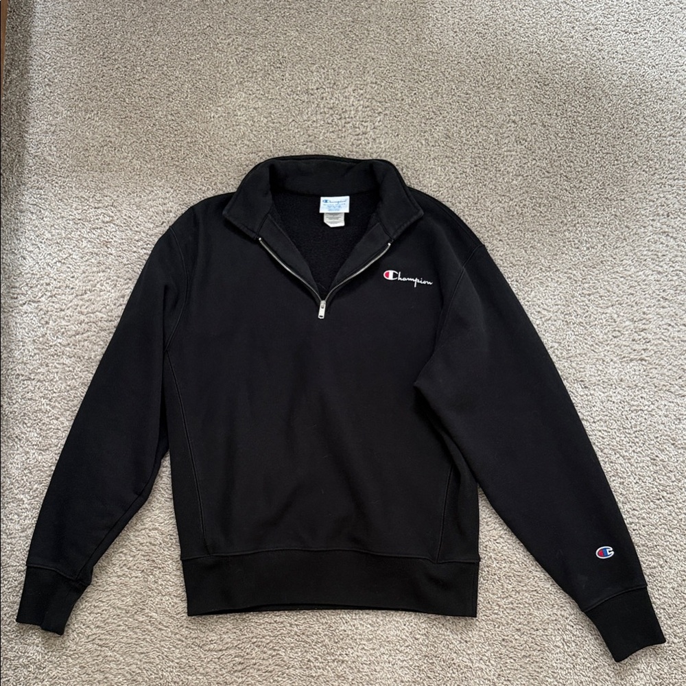 Champion Black Quarter-Zip Sweatshirt